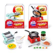 Mini Brands Magic Cook Máquina de Macarrão e Conjunto de Frigideira com Bife