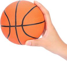 Mini brinquedo de basquete para uso interno em borracha laranja de 12 cm de diâmetro
