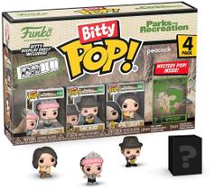 Mini Brinquedos Colecionáveis Funko Bitty Pop! - Pacote com 4 (Parques e Recreação)