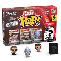Mini brinquedos colecionáveis, pacote com 4, Funko Bitty Pop! Figuras da WWE