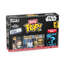 Mini brinquedos colecionáveis, pacote com 4, Funko Bitty Pop! Guerra nas Estrelas