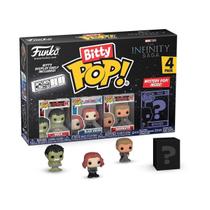 Mini brinquedos colecionáveis, pacote com 4, Funko Bitty Pop! Marvel