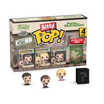 Mini brinquedos colecionáveis, pacote com 4, Funko Bitty Pop! Parques e recreação