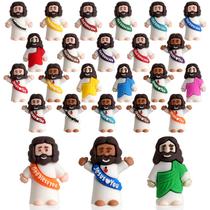 Mini brinquedos de borracha AMZFAVOR 100 peças de Little Jesus Figures de 3,5 cm Mini brinquedos de borracha AMZFAVOR 100 peças de Little Jesus Figures de 3,5 cm
