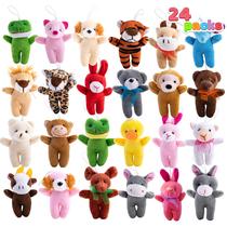 Mini brinquedos de pelúcia JOYIN, 24 unidades de bichos de pelúcia de 7 a 8 cm
