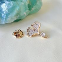 Mini Broche Flor com Zircônias