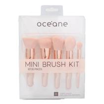 Mini Brush Kit Com 5 Pincéis De Maquiagem Océane