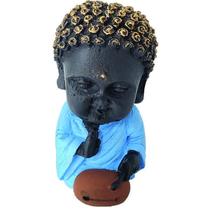 Mini Buda Monge 05533 Em Resina 10Cm