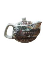 Mini Bule Oriental Decorativo de Cerâmica com Infusor Para Chá 200 ml