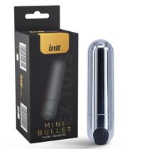 Mini Bullet Recarregável Prata com 10 Modos de Vibração - Intt Mini Bullet Recarregável Prata com 10 Modos de Vibração - Intt