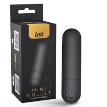 Mini Bullet Recarregável Preto com 10 Modos de Vibração - Intt Mini Bullet Recarregável Preto com 10 Modos de Vibração - Intt