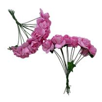 Mini Buque de Flores Artificiais - Rosas - 8cm - 12 unidades - Rizzo