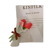 Mini Buquê De Tulipas Flor Artificial Adorável Decoração De Mesa Arranjo Floral Eterno Para