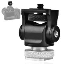 Mini Cabeça Articulada em Metal Metálica Suporte Led, Monitor, Celular, Microfone, Camera de Acao, etc - S/ Knob Lateral