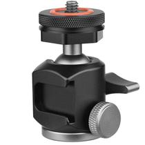 Mini Cabeça Esférica Ball Head Dupla Montagem 1/4" e Sapata Fria