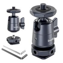 Mini cabeça esférica SMALLRIG 2948B com parafuso 1/4 e suporte para sapato