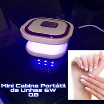 Mini Cabine Luz Led UV De Unha 6w Secagem Lanterna Portátil Manicure Salão Esmalteria
