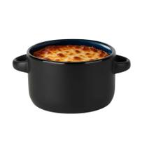 Mini Caçarola Bowl Tigela Cumbuca De Cerâmica Com Alça 310ml Azul