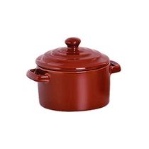 Mini Caçarola de Cerâmica c/Tampa Marrom 250ml Scalla - Unid.