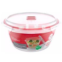 Mini Caçarola de Legumes para Freezer e Micro-Ondas Vermelho
