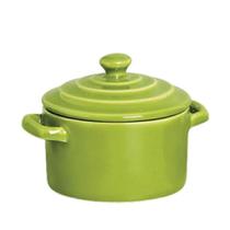 Mini Caçarola em Cerâmica Folha Verde 250ml