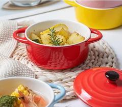 Mini Caçarola Mesa Posta Elegante Panelinha Em Porcelana 500ml