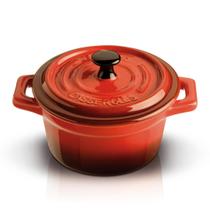 Mini Caçarola Redonda de Porcelana Vermelha 250Ml