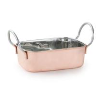 Mini Caçarola Retangular Para Servir Inox Bronze 14 cm - AN907BZ Mini Caçarola Retangular Para Servir Inox Bronze 14 cm - AN907BZ