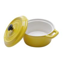Mini Caçarola Wolff Black Lid de Porcelana Amarela 150ml