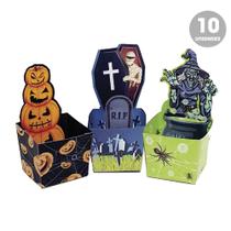 Mini Cachepo Doces Halloween Kit Com 10 Unidades