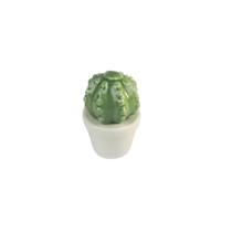 Mini Cacto de Porcelana Decorativo Plantinha Artificial
