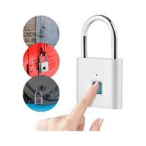 Mini Cadeado De Impressão Digital Sem Chave USB Inteligente Biométrico Eletrônico Fechadura De Porta