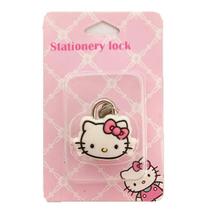 Mini Cadeado Hello Kitty - Metal e PVC - Anti-Roubo para Bagagem