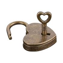 Mini Cadeado Vintage Em Forma De Coração, Estilo Antigo, Liga Para Caixas De Joias E Bagagens, Ideia