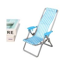 Mini Cadeira De Praia Dobrável Para Casa De Bonecas 1/6, Decoração De Móveis Reclináveis Para Mini Cadeira De Praia Dobrável Para Casa De Bonecas 1/6, Decoração De Móveis Reclináveis Para