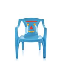 Mini cadeira poltrona infantil educacional em plastico resistente arqplast azul meninos
