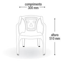 Mini cadeira poltrona infantil educacional em plastico resistente arqplast rosa meninas