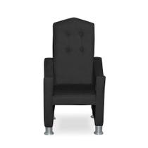 Mini Cadeira Poltrona Infantil Troninho Decorativa Suede Preto