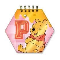 MINI CADERNO ARGOLADO HEXAGONAL POOH - Ideal para Organização e Estudo