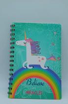 Mini Caderno de Desenho e Escrita Unicórnio