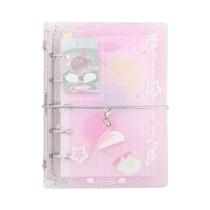 Mini caderno portátil de folhas de sarja Ioose, caderno de armazenamento triplo com um estilo fresco