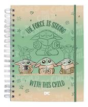 Mini Caderno Smart Baby Yoda Star Wars Mandalorian Removivel Cor Verde