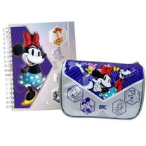 Mini Caderno Smart + Estojo Necessaire Disney 100 Anos Dac