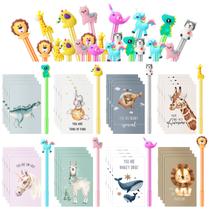 Mini cadernos Colarr, 64 unidades com canetas de desenhos animados para animais, 8 x 12,5 cm Mini cadernos Colarr, 64 unidades com canetas de desenhos animados para animais, 8 x 12,5 cm