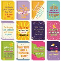 Mini cadernos coloridos Zonon, 24 peças, engraçados e motivacionais