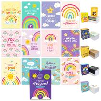 Mini cadernos Decorably 24 Rainbow Party Favors para crianças de 4 a 12 anos