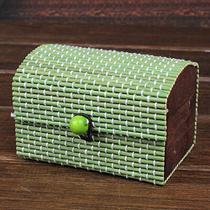 Mini Caixa De Bambu Porta Joias Anel Colar Brincos Caixas De Armazenamento Alta Qualidade Várias Cores