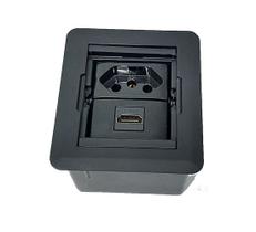 Mini Caixa de Embutir Universal 1 Tomada 20a 1 HDMI - Preta