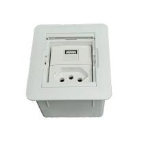 Mini Caixa de Embutir Universal 1 Tomada 20A 1 USB - Branca