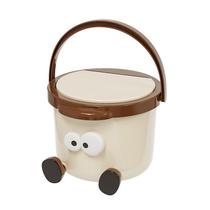 Mini caixa de mesa fofa com tampa e alça de prensa 18,7 x 17,5 x 13,2 cm